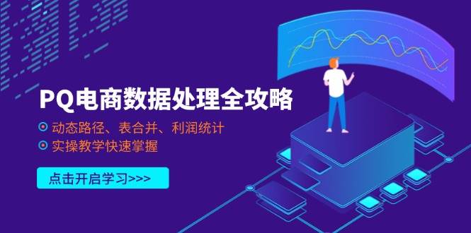 （14240期）PQ电商数据处理全攻略，动态路径、表合并、利润统计，实操教学快速掌握-皓哥创业笔记