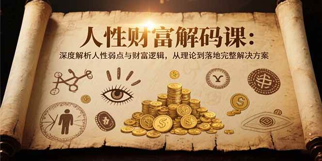 （15434期）人性财富解码课6.0：深度解析人性弱点与财富逻辑，理论到落地完整解决方案-皓哥创业笔记