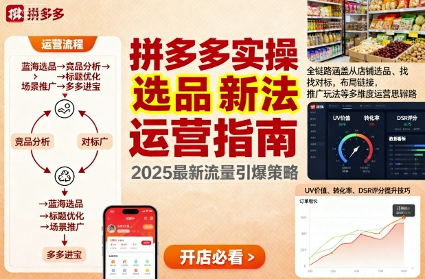 王校长9月12拼多多实操新玩法，全链路涵盖从店铺选品、找对标，布局链接，推广玩法等多维度运营思路（更新）-皓哥创业笔记