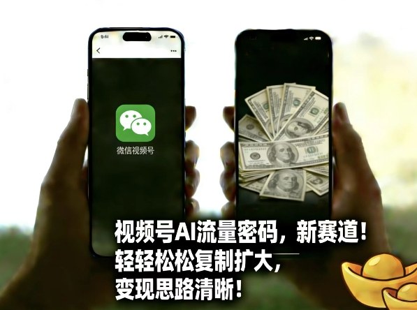 视频号AI流量密码新赛道，轻轻松松复制扩大，变现思路清晰-皓哥创业笔记