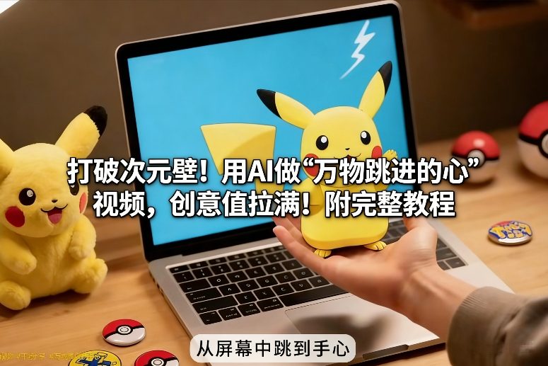 打破次元壁！用AI做【万物跳进手心】视频，创意值拉满！附完整教程-皓哥创业笔记