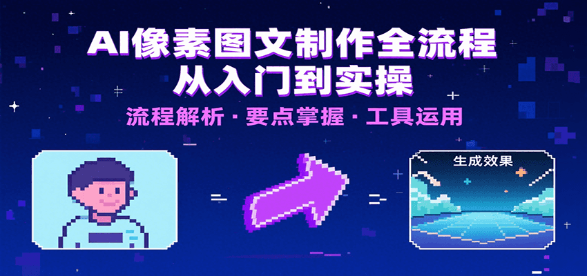 AI像素图文制作全流程：内容要点、文案选择及所用工具，助你快速入局-皓哥创业笔记