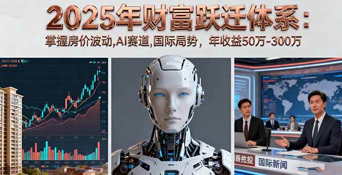 （16217期）2025年财富跃迁体系：掌握房价波动,AI赛道,国际局势，年收益50万-300万-皓哥创业笔记