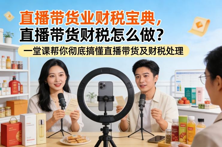直播带货业财税宝典，直播带货财税怎么做？一堂课帮你彻底搞懂直播带货及财税处理-皓哥创业笔记