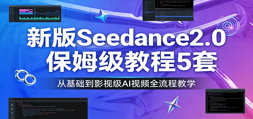 新版Seedance2.0保姆级教程5套:从基础到影视级AI视频全流程教学-皓哥创业笔记