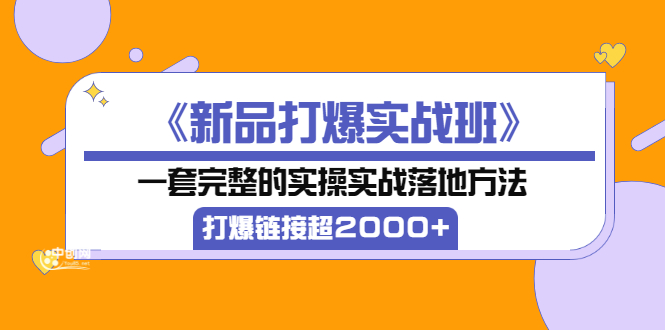 图片[1]-（3175期）《新品打爆实战班》一套完整的实操实战落地方法，打爆链接超2000+（28节课)-皓哥创业笔记