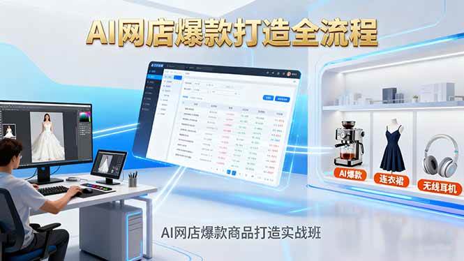 （16326期）AI网店爆款商品打造实战班：AI技术实现商品图智能处理，快速搭建AI网店-皓哥创业笔记