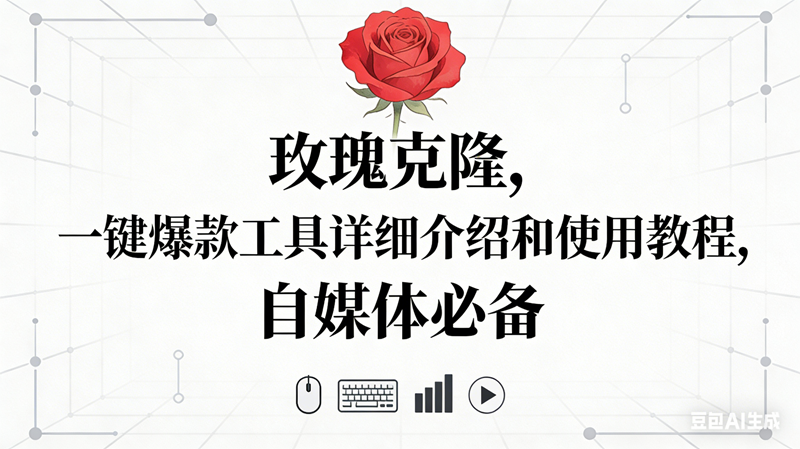 （16811期）玫瑰克隆神器，自媒体必备，一键爆款工具详细介绍和使用教程-皓哥创业笔记