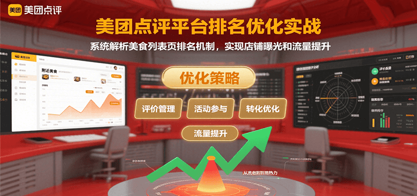 美团点评平台排名优化实战，系统解析美食列表页排名机制，实现店铺曝光和流量提升-皓哥创业笔记