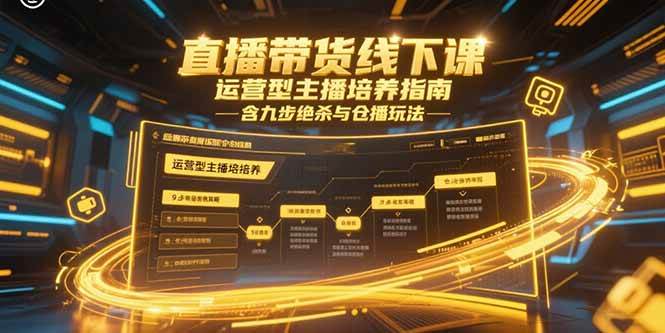 （15281期）直播带货线下课，运营型主播培养指南，含九步绝杀与仓播玩法-皓哥创业笔记