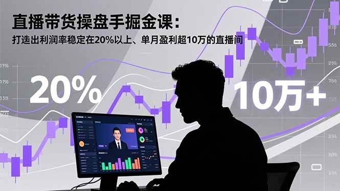 （16727期）直播带货操盘手掘金课：打造出利润率稳定在20%以上、单月盈利超10万的直播间-皓哥创业笔记
