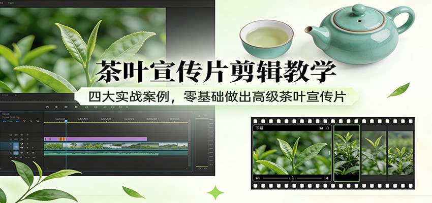 茶叶宣传片剪辑教学:四大实战案例,零基础做出高级茶叶宣传片-皓哥创业笔记