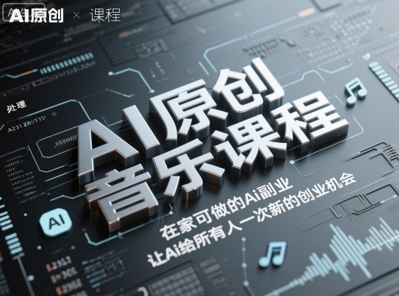 AI原创音乐课程，在家可做的Ai副业，让Ai给所有人一次新的创业机会-皓哥创业笔记