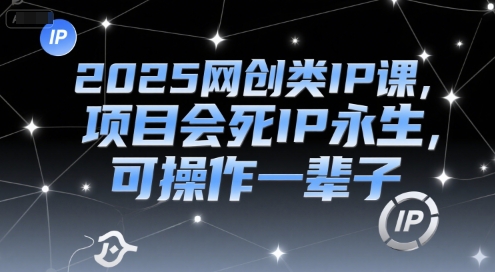 2025网创类IP课，项目会死IP永生，可操作一辈子-皓哥创业笔记