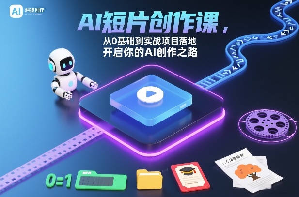 AI短片创作课，从0基础到实战项目落地，开启你的AI创作之路-皓哥创业笔记
