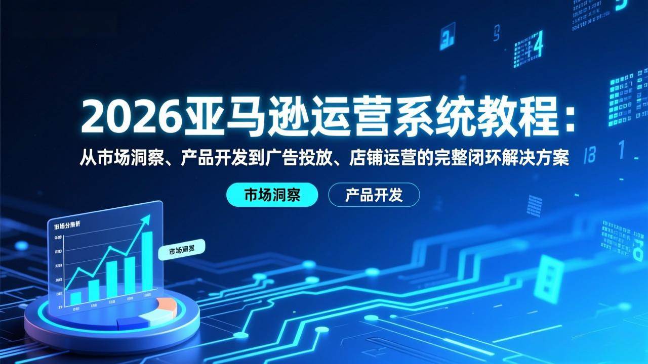 （17208期）2026亚马逊运营系统教程：从市场洞察、产品开发到广告投放、店铺运营的完整闭环解决方案-皓哥创业笔记