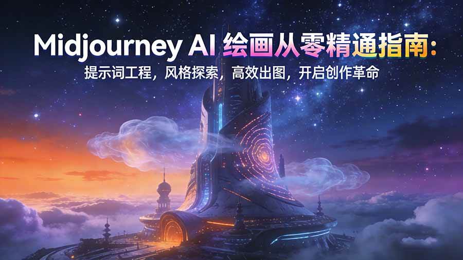 （17118期）Midjourney AI绘画从零精通指南：提示词工程，风格探索，高效出图，开启创作革命-皓哥创业笔记
