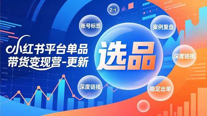 （16979期）小红书平台单品带货变现营-更新，极致选品、账号标签、案例复盘，深度链接，快速启动稳定出单-皓哥创业笔记