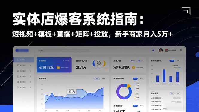 （16541期）实体店爆客系统指南：短视频+模板+直播+矩阵+投放，新手商家月入5万+-皓哥创业笔记