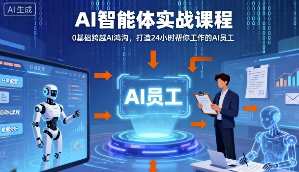Ai智能体实战课程，0基础跨越Ai鸿沟，打造24小时帮你工作的Ai员工，打破常规，以实战定义Ai-皓哥创业笔记