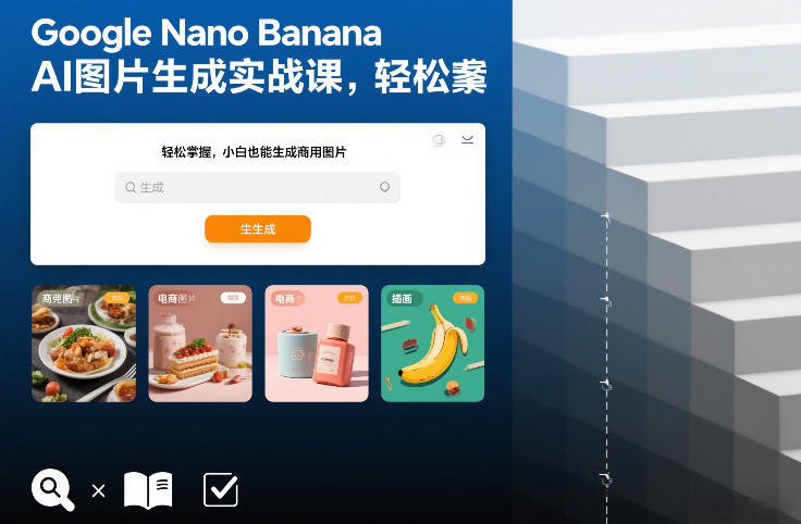 Google Nano Banana AI图片生成实战课，轻松掌握，小白也能生成商用图片-皓哥创业笔记