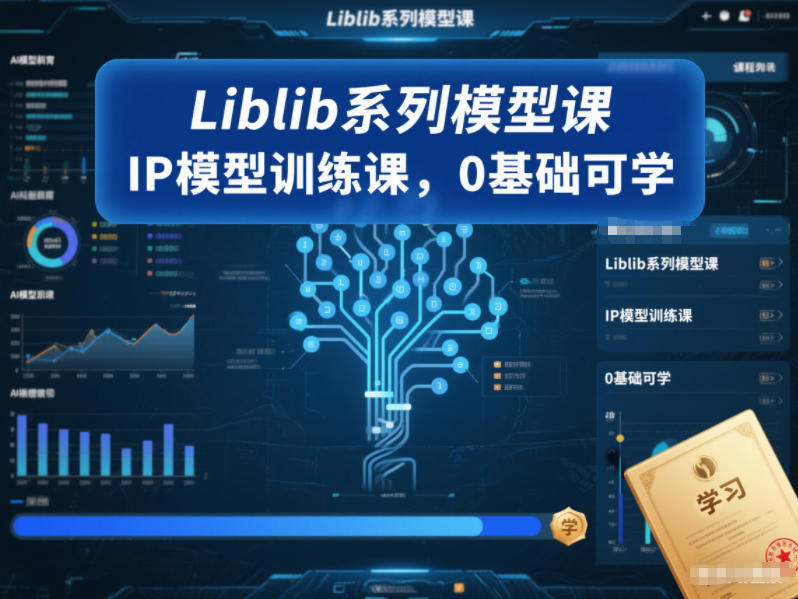 Liblib系列模型课，IP模型训练课，0基础可学-皓哥创业笔记
