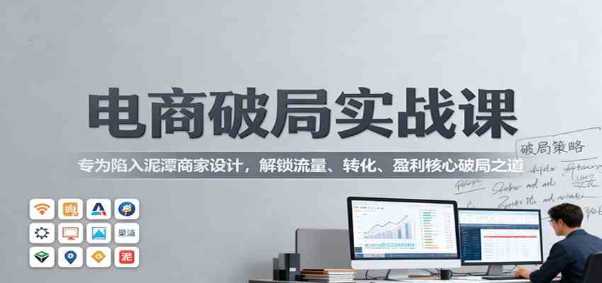 电商破局实战课：专为陷入泥潭商家设计，解锁流量、转化、盈利核心破局之道-皓哥创业笔记