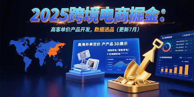 （15512期）2025跨境电商掘金：蓝海市场定位，高客单价产品开发，数据选品(更新7月)-皓哥创业笔记
