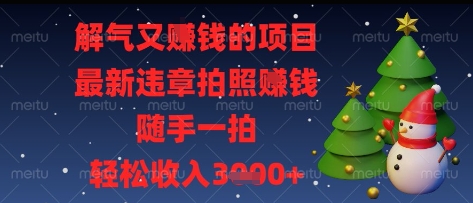 解气又挣钱的项目，最新违章拍照挣钱，随手一拍，轻松收入多张【揭秘】-皓哥创业笔记