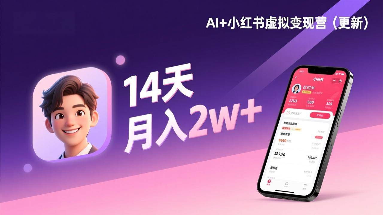 （17275期）AI+小红书虚拟变现营（更新），14天掌握选品、笔记、成交，打造自动化月入2w+事业-皓哥创业笔记