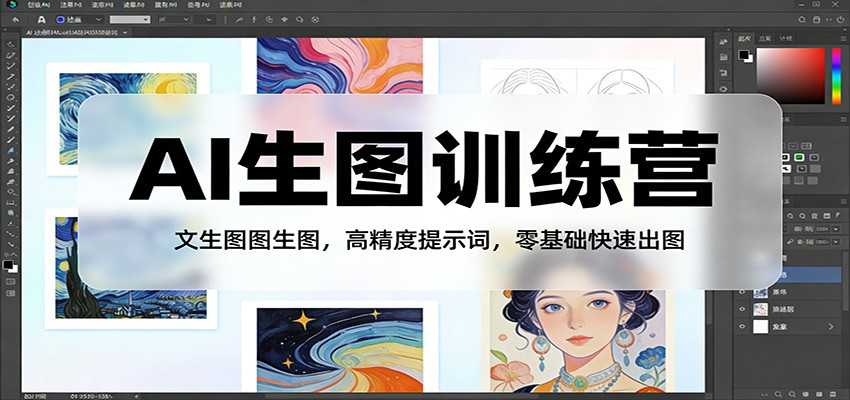 AI生图训练营：文生图图生图，高精度提示词，零基础快速出图-皓哥创业笔记