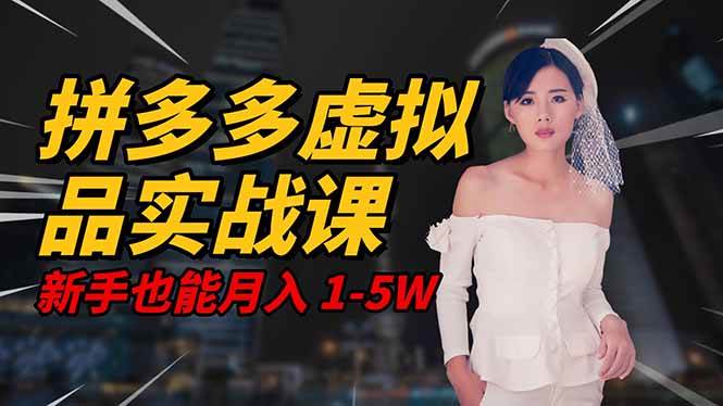 （16492期）2025 拼多多虚拟品系统实战课，轻资产项目，可矩阵开工作室，新手也能…-皓哥创业笔记
