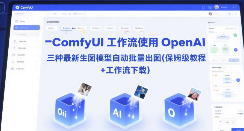 ComfyUI 工作流使用 OpenAI 三种最新生图模型自动批量出图(保姆级教程+工作流下载)-皓哥创业笔记