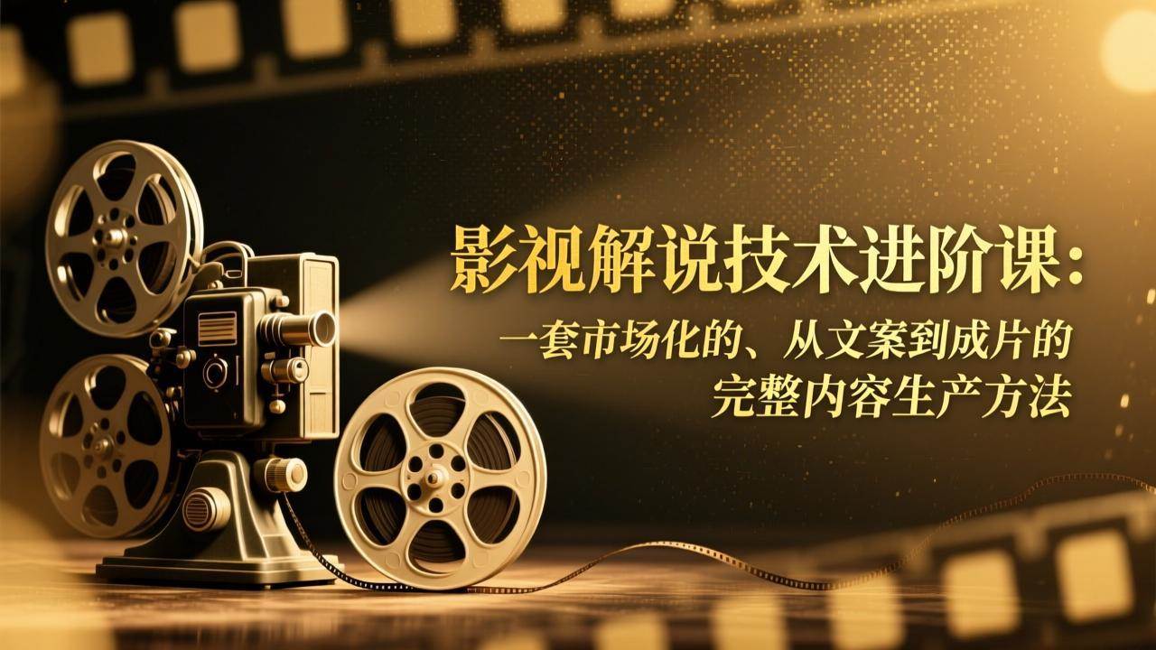 （17185期）影视解说技术进阶课：一套市场化的、从文案到成片的完整内容生产方法-皓哥创业笔记