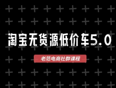 淘宝无货源价车5.0，2025最新VIP淘宝无货源课程，1688代发，蓝海选品，零成本创业首选（更新）-皓哥创业笔记