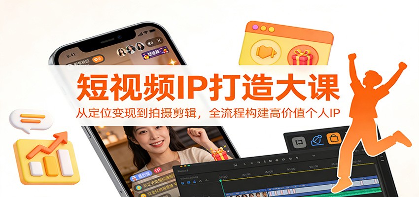 短视频IP打造大课：从定位变现到拍摄剪辑，全流程构建高价值个人IP-皓哥创业笔记