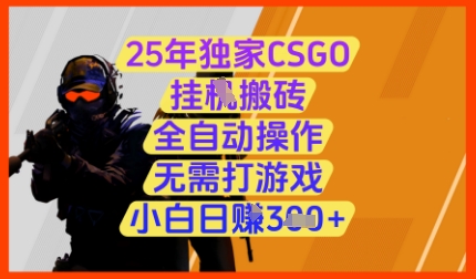 25年独家CSGO挂G搬砖，全自动操作，无需打游戏，小白日入3张+【揭秘】-皓哥创业笔记