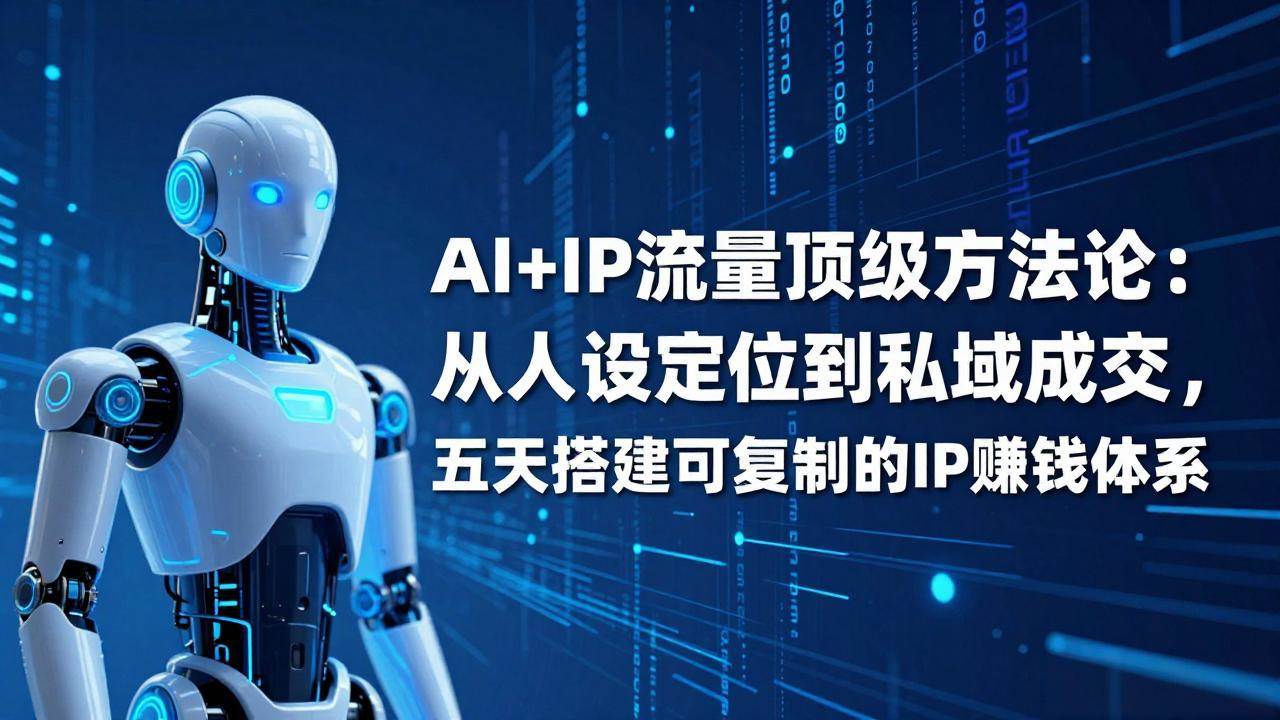 （17521期）AI+IP顶级方法论：从人设定位到私域成交，五天搭建可复制的IP赚钱体系-皓哥创业笔记