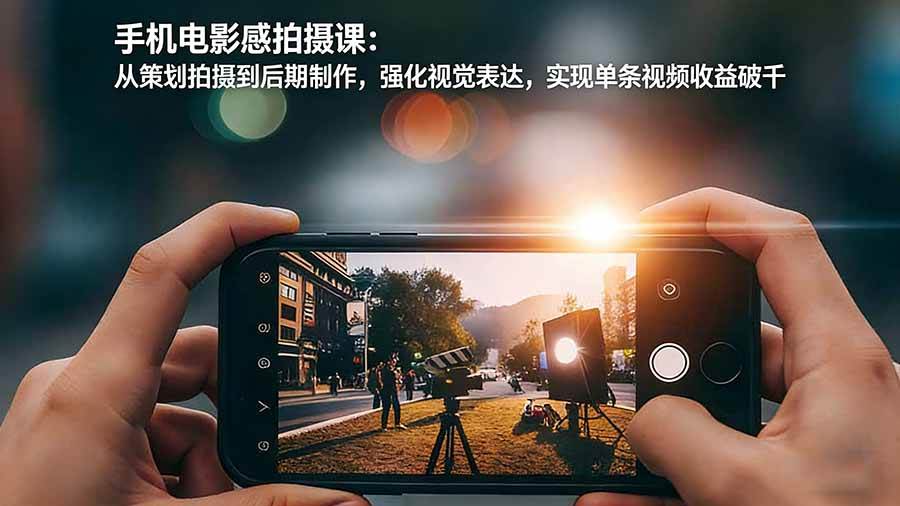 （17273期）手机电影感拍摄课：从策划拍摄到后期制作，强化视觉表达，实现单条视频收益破千-皓哥创业笔记