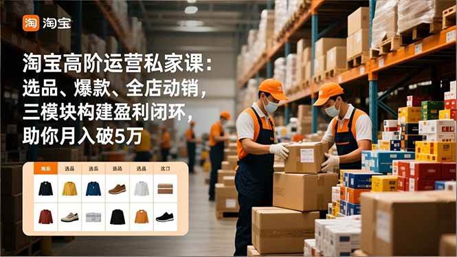 （16934期）淘宝高阶运营私家课：选品、爆款、全店动销，三模块构建盈利闭环，助你月入破5万（更新12月）-皓哥创业笔记