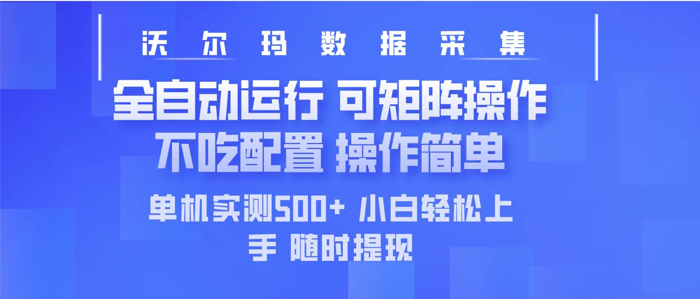 （14560期）最新沃尔玛平台采集 全自动运行 可矩阵单机实测500+ 操作简单-皓哥创业笔记