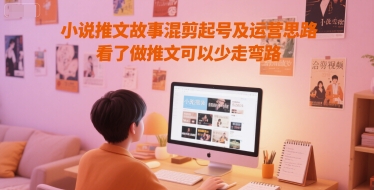 小说推文故事混剪起号及运营思路，看了做推文可以少走弯路-皓哥创业笔记