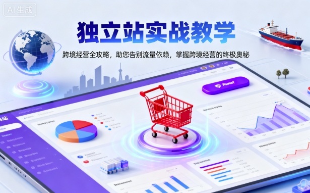 独立站实战教学，跨境经营全攻略，助您告别流量依赖，掌握跨境经营的终极奥-皓哥创业笔记