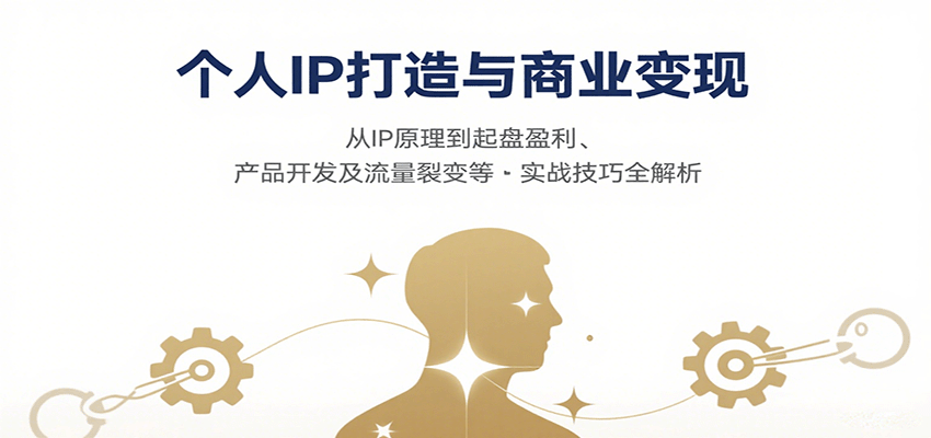 个人IP打造与商业变现，从IP原理到起盘盈利、产品开发及流量裂变等实战技巧全解析-皓哥创业笔记
