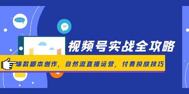 （14925期）视频号实战全攻略，爆款脚本创作，自然流直播运营，付费投放技巧-皓哥创业笔记