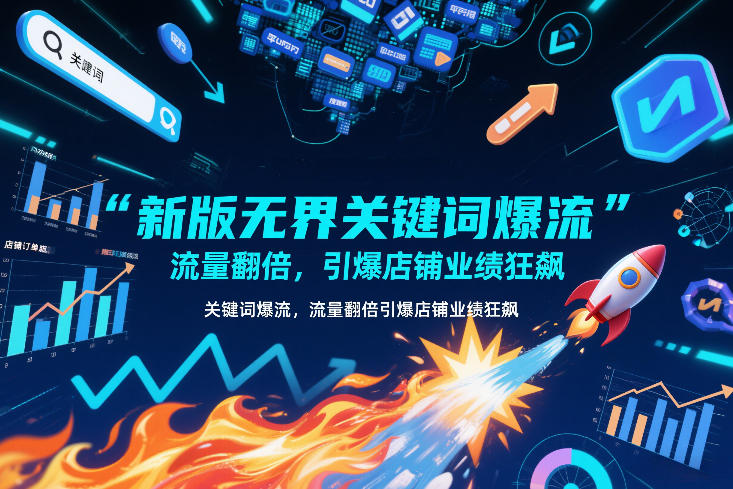 新版无界关键词爆流，流量翻倍，引爆店铺业绩狂飙-皓哥创业笔记