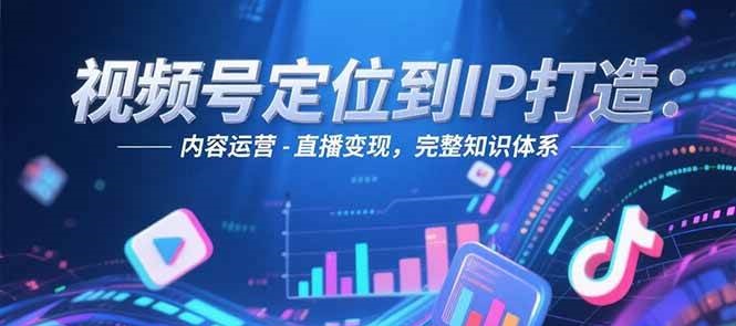 视频号定位到IP打造：账号搭建-内容运营-直播变现，完整知识体系-皓哥创业笔记
