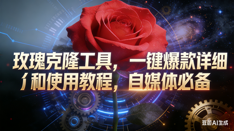 （16837期）玫瑰克隆工具，鲁大魔ai，自媒体必备神器，一键爆款，详细介绍，和使用教程-皓哥创业笔记
