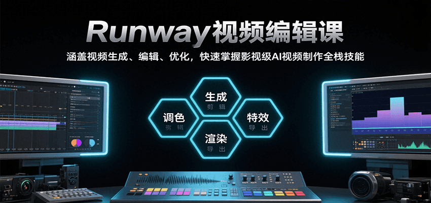Runway视频编辑课，涵盖视频生成、编辑、优化，快速掌握影视级AI视频制作全栈技能-皓哥创业笔记