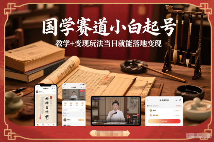 国学赛道小白起号教学+变现玩法当日就能落地变现-皓哥创业笔记